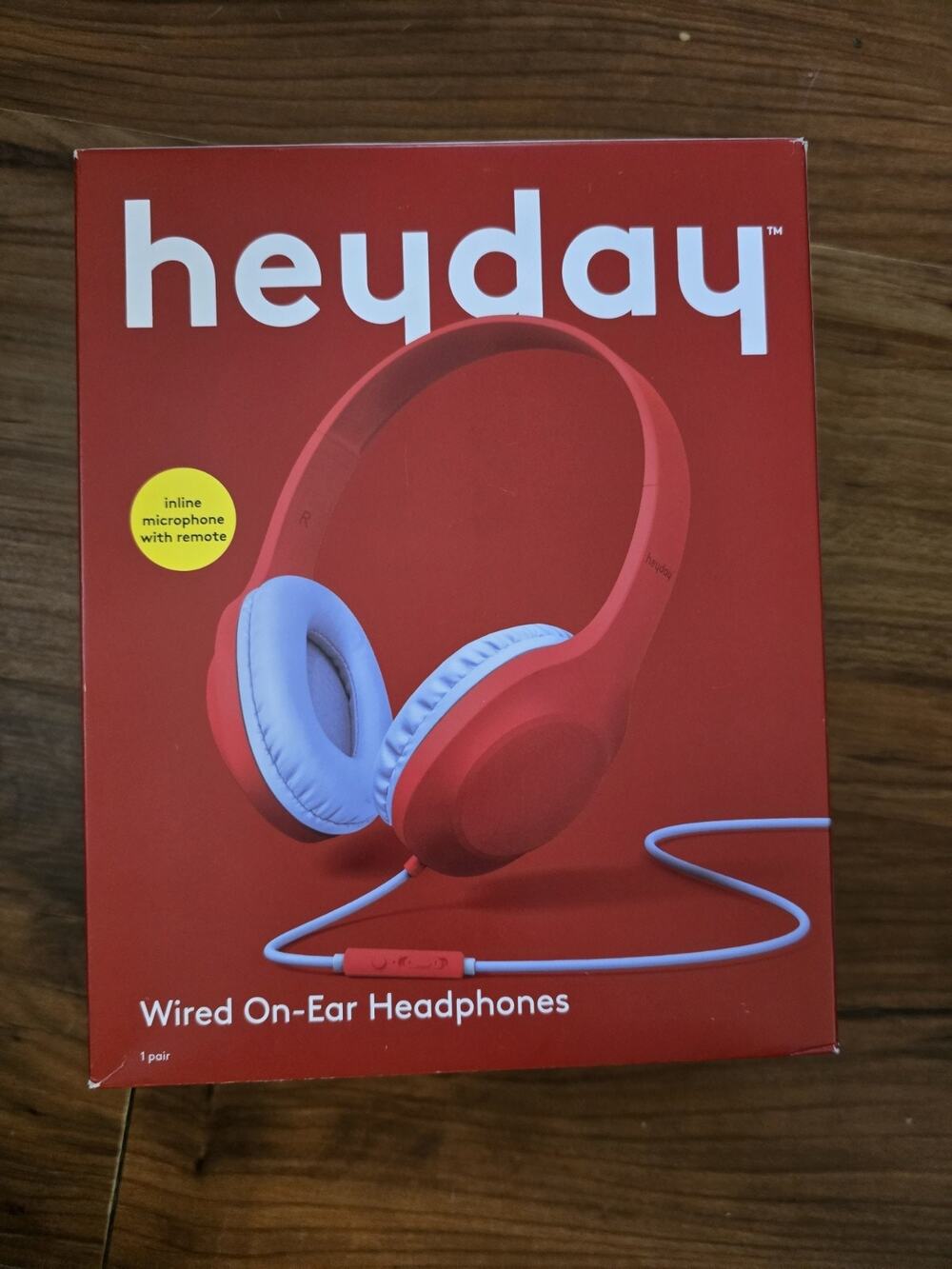 Heyday Wired Over-Ear Headphones with Mic – Comfortable, Clear Sound